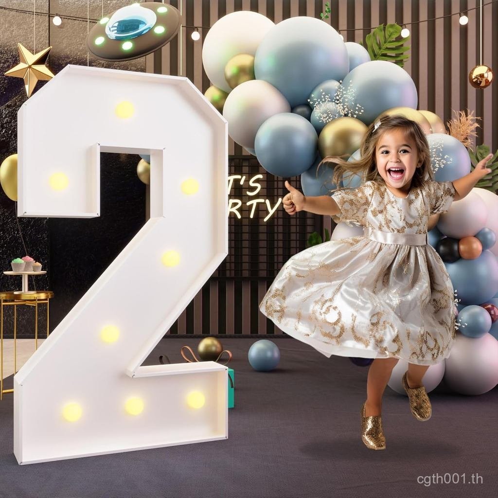 Imprsv 3FT Marquee Numbers, Light Up Numbers for 2nd 25th Birthday Decor Anniversary Party Decor, Nu
