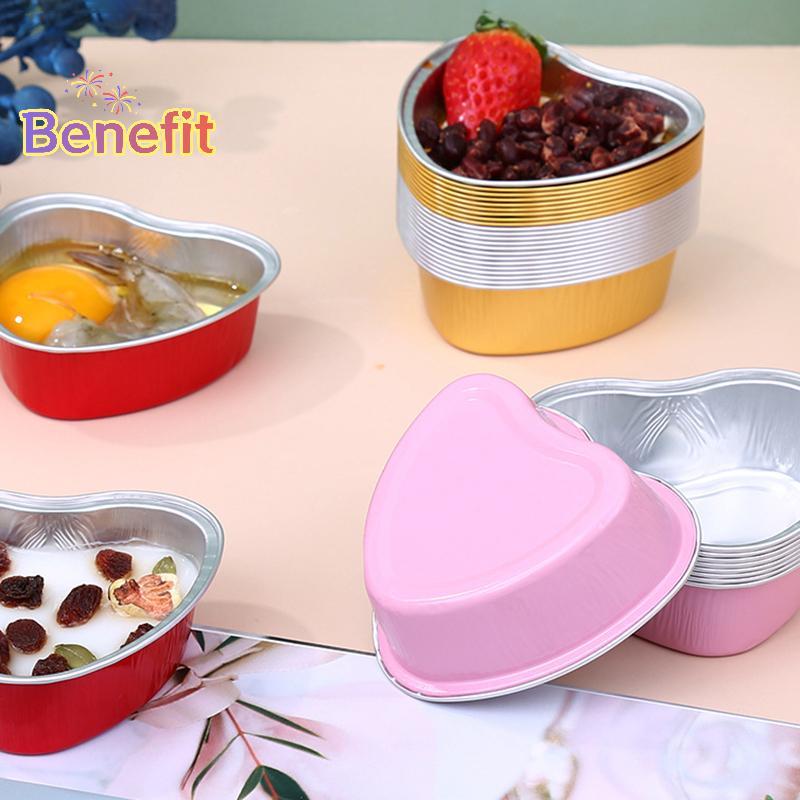 [] 10 ชิ้นอลูมิเนียมฟอยล์ Cupcake ถ้วย Non-Sti ฟอยล์เบเกอรี่ถ้วย 100 มิลลิลิตรพุดดิ้งถ้วยขนมหวาน Party งานแต่งงาน Party Supplies