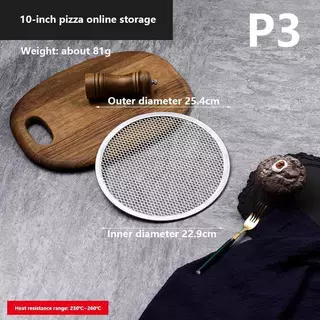[bigdeals365] 8-13 นิ้วนํากลับมาใช้ใหม่ได้ Non Stick Pizza Screen Pan อลูมิเนียมอัลลอยด์สุทธิ Bakeware สต็อกใหม่