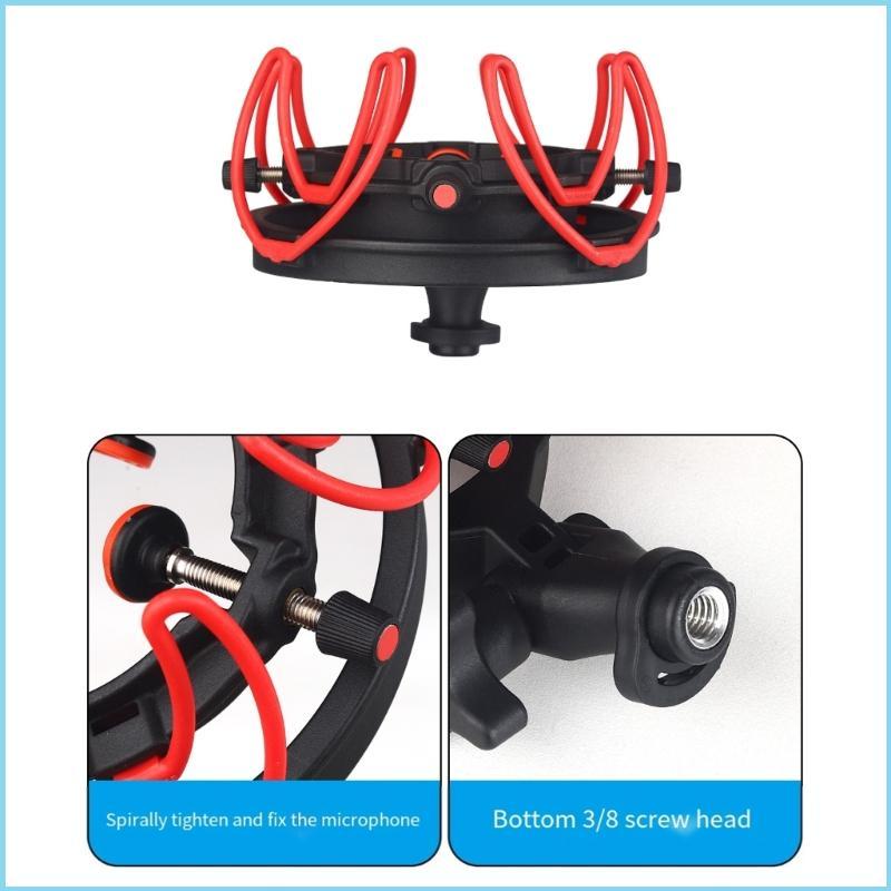อีเซอร์180°ยืดหยุ่นตําแหน่ง MIC Shock Mount สําหรับ 2035 103 MK4 U87 Mic Recording และ Broadcasting 