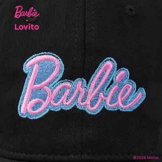 Barbie™ X Lovito แคชชวล หมวกทรงลำลองปักลายสไตล์สำหรับฤดูร้อน เกาหลี อินเทรนด์ LB1AD012