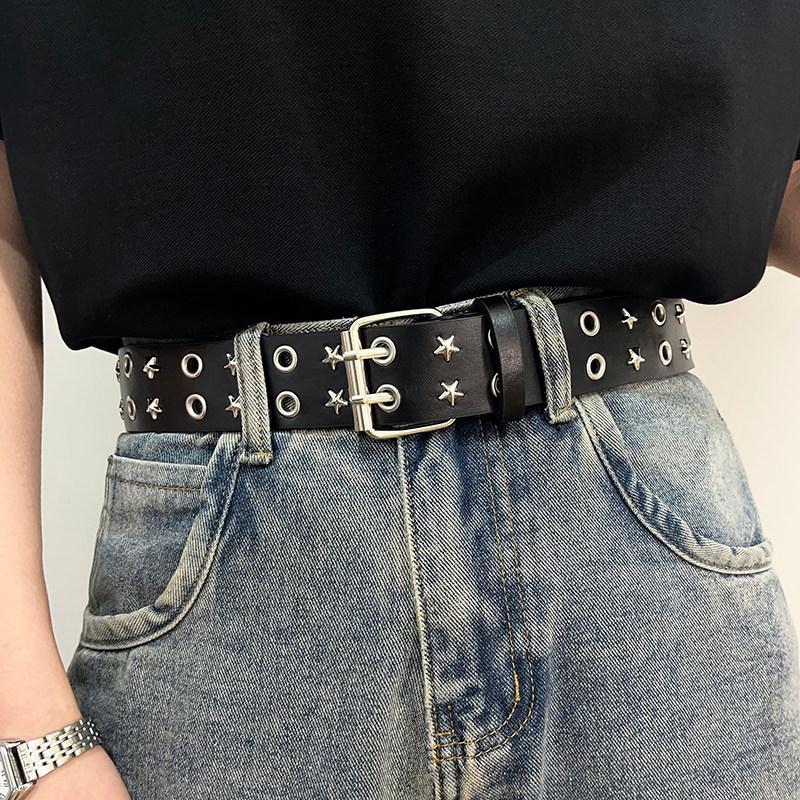 2025 Star Wide Belt Punk Style Double-Breasted with Star Wide Belt Punk Style Double20260121