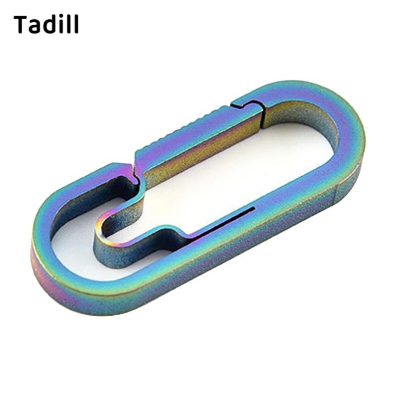 Tadill Titanium Alloy Camping Carabiner แขวนหัวเข็มขัด Anti-Lost Snap Hook คลิป — صورة 4