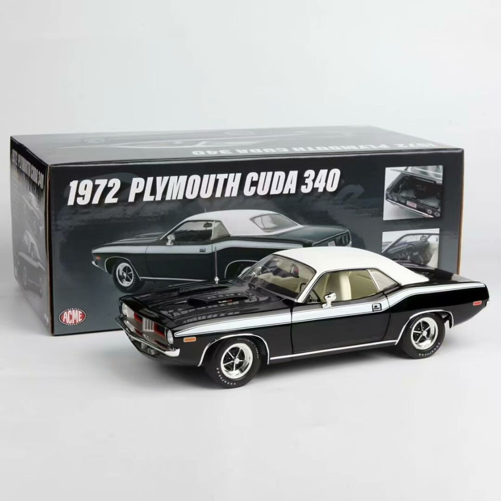 [Ready Stock] ACME 1/18 1972 Plymouth Cuda Plymouth Car Model