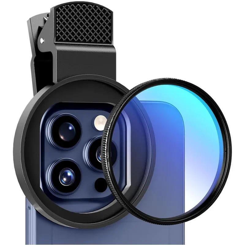 New 52mm CPL Mobile Phone Lens Filter Lens Clip Camera  Circular Polarizer Filter for Canon Nikon fo