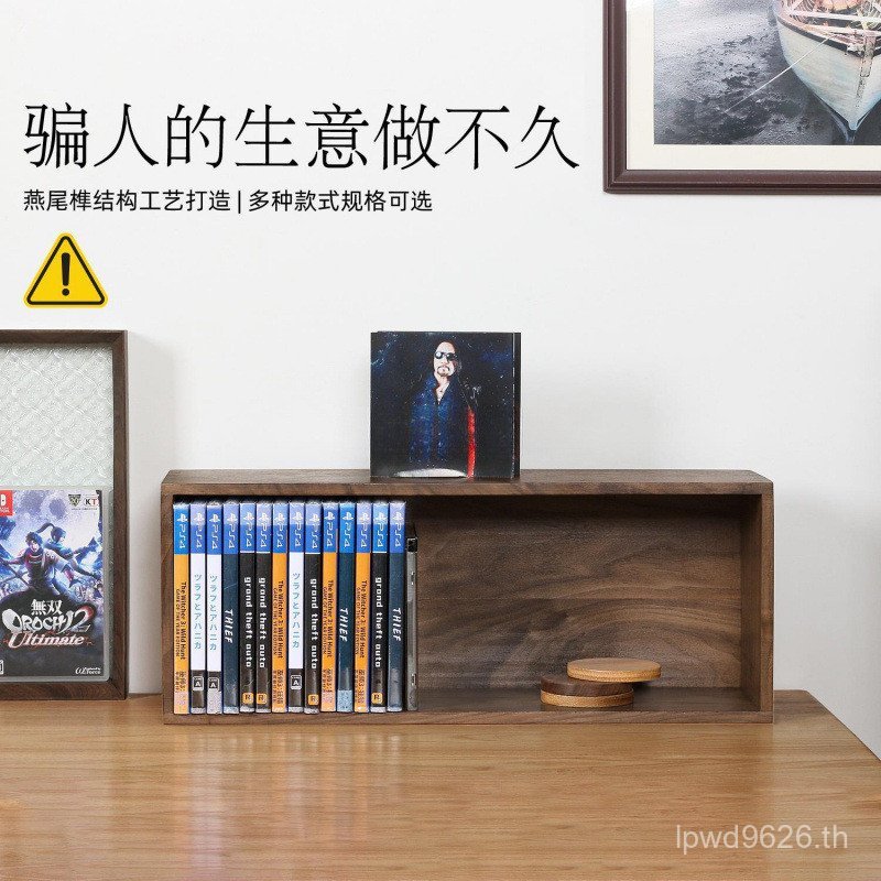 Disc Rack ps4 Organizing Rack Disc Game Disc Rack Disc Vinyl Disc dvd Walnut Rack Blue Storage Black