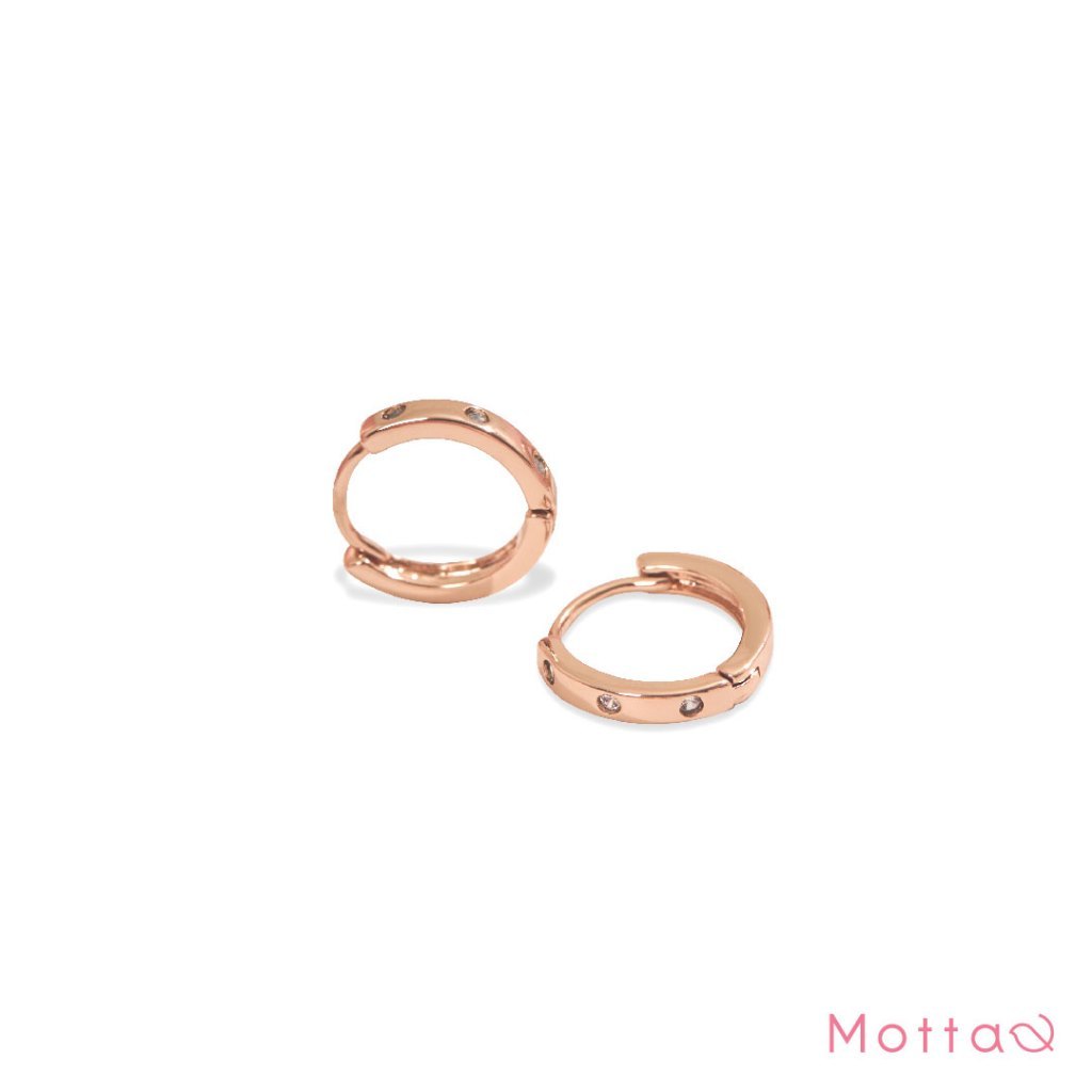 Motta Earring ต่างหูห่วงชุบทองคำขาว รวมต่างหูห่วง