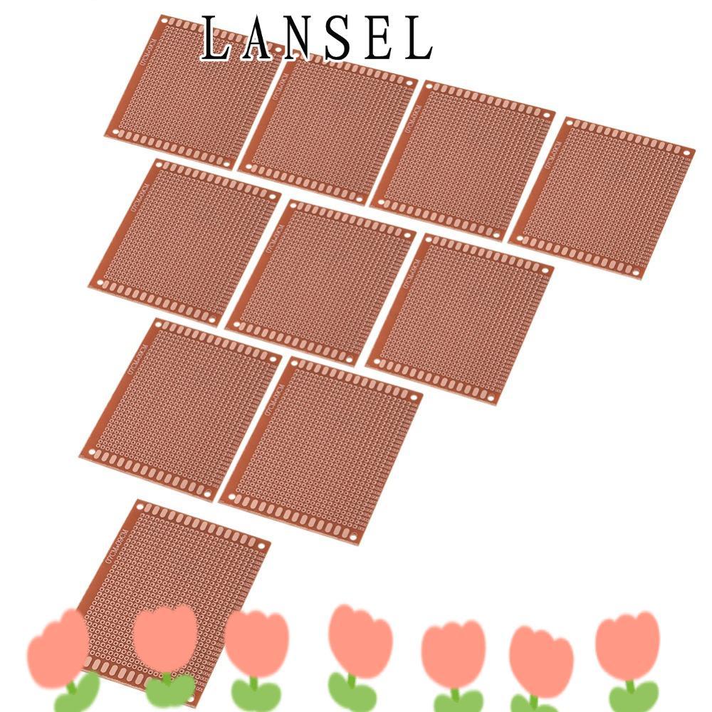 LANSEL1 10 ชิ้น Universal Circuit Board, Single Sided PCB Hole เส้นผ่านศูนย์กลาง 1.0 มม. Prototyping