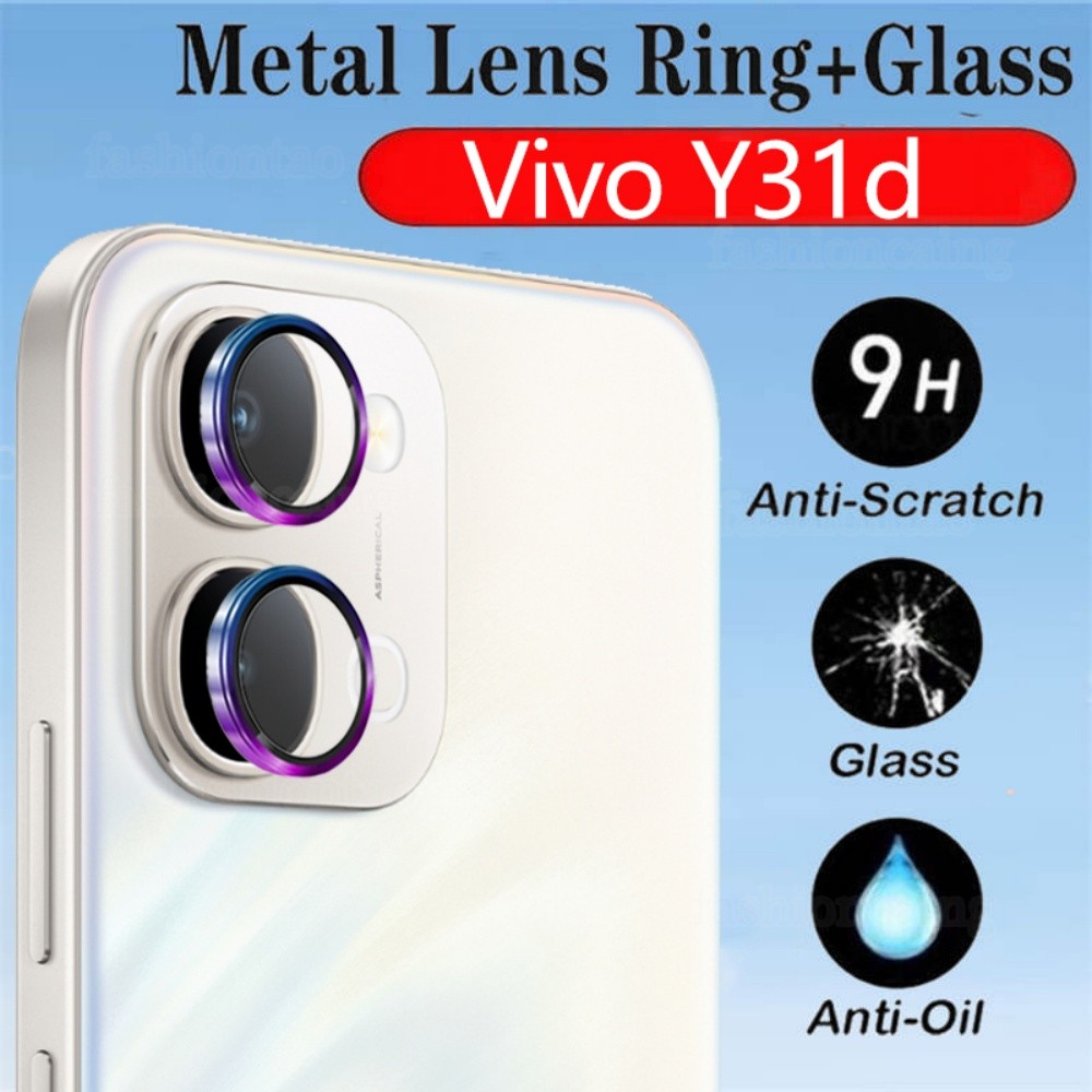 เลนส์กล้องโลหะสําหรับ Vivo Y31d Y21d Y31 Y21 DY 31d Y 21d VivoY31 d VivoY31d VivoY21d 4G 5G 9H HD อล