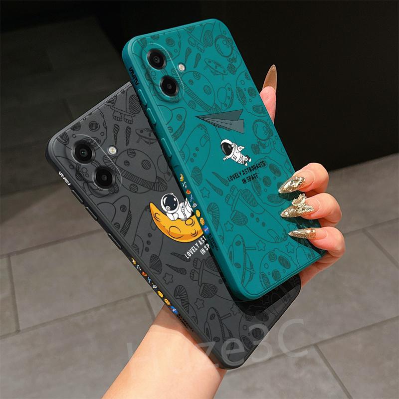 เคสสําหรับ Samsung A07, A06 4G, A05, เคสซิลิโคนแบบนิ่ม, เคสเทรนด์ย้อนยุค, เคสป้องกันเลนส์