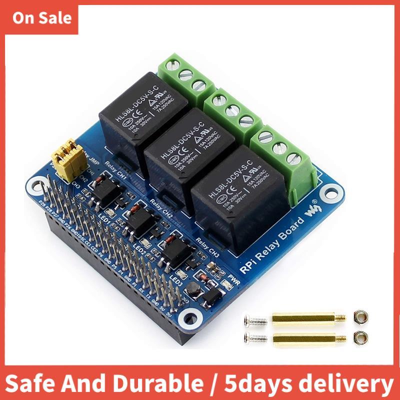 5V 3-Channel รีเลย์โมดูลบอร์ดขยาย Breakout Shield HAT Kit สําหรับ RPI Zero 2 W WH 2W 3