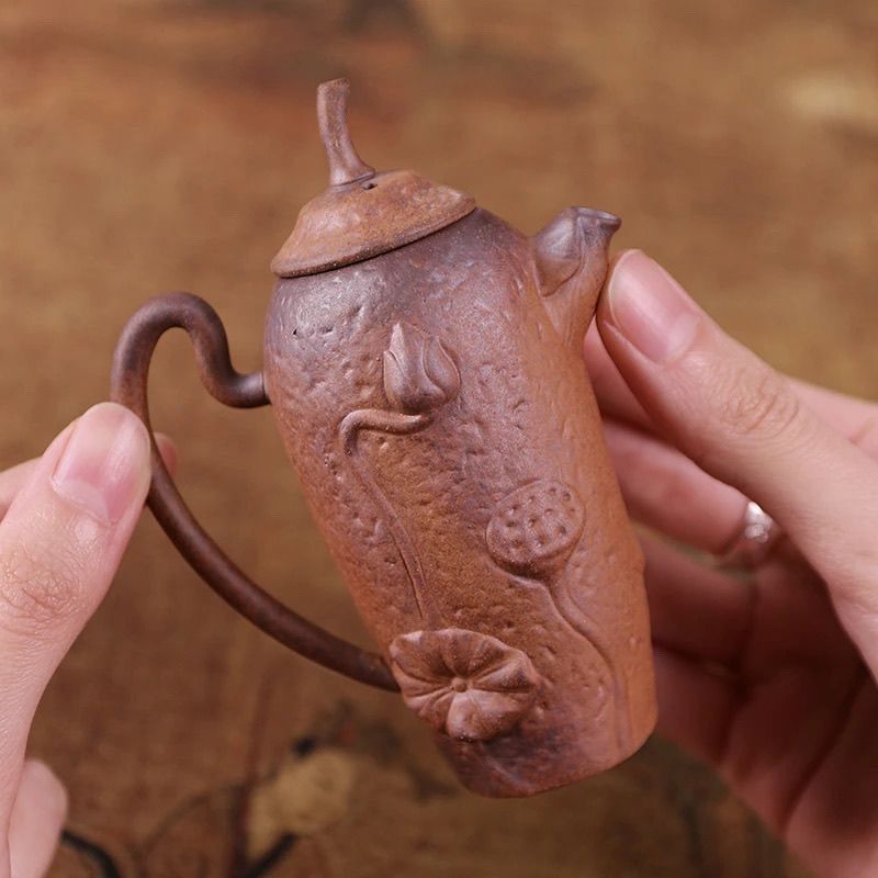 Old Rock Mud Lotus Lotus Pot Centrated Pocket Pot ชุดน้ําชาที่ละเอียดอ่อน Teaware สามารถเลี้ยง o