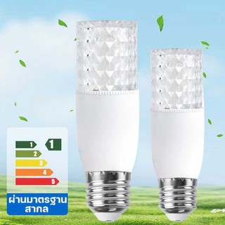 หลอดไฟLED คริสตัล ทรงกระบอก ขั้วหลอดเกลียว E27 15W/20W แสงขาว ประหยัดพลังงาน85%เหมาะสำหรับห้องนั่งเล่นห้องนอนครัวเป็นต้น