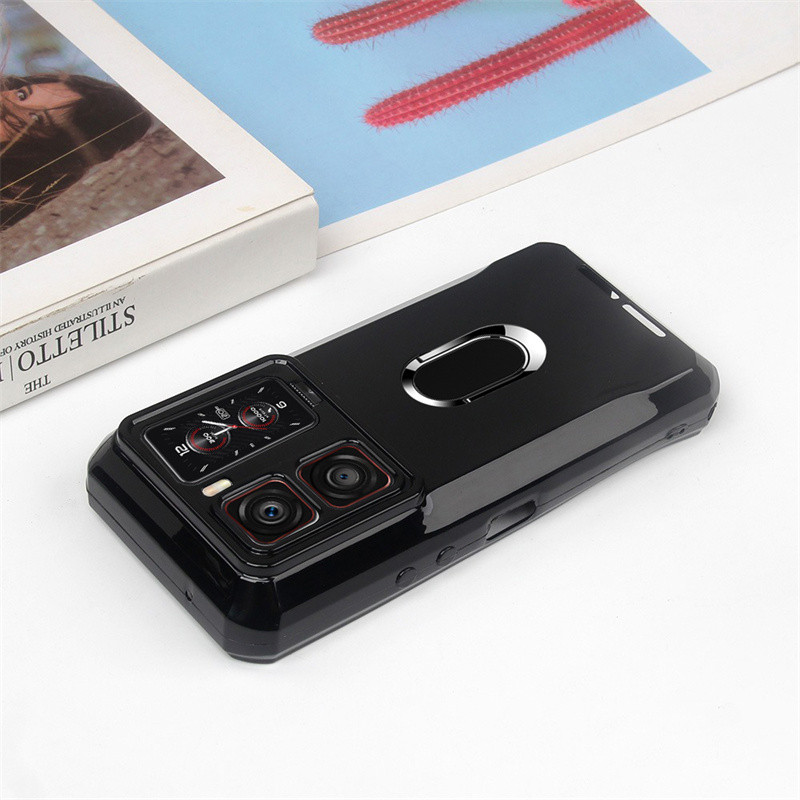 สําหรับ Oukitel WP300 5G กรณีนิ้วมือแหวนโลหะ Kickstand เคสโทรศัพท์ผู้ถือ Matte ซิลิโคนนุ่มสําหรับ Ou