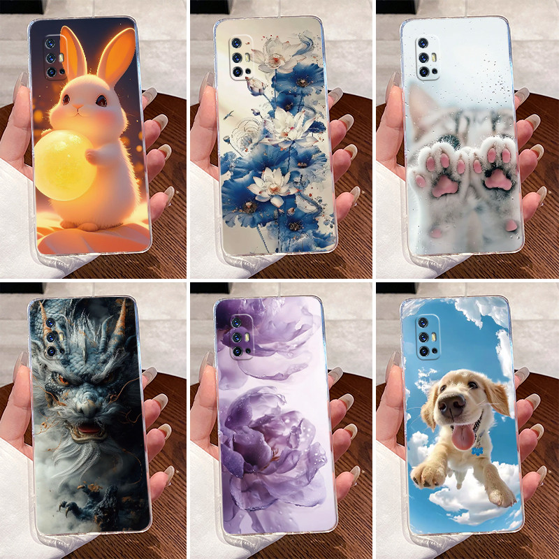 ปลอกสําหรับ Vivo V17 1919 V19 1933 สําหรับ Vivo V19 Neo เคสโทรศัพท์ความงามหรูหราน่ารัก Cool ชายหญิงโปร่งใส TPU ปกอ่อน