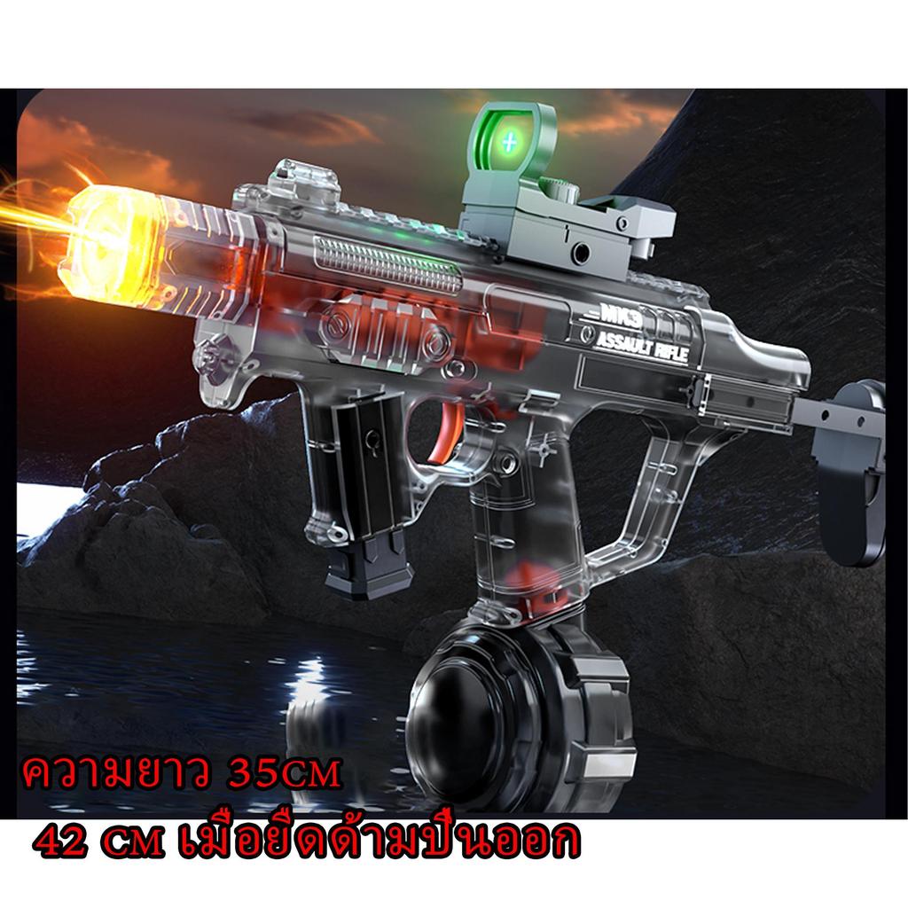 【กรุงเทพจัดส่งสินค้า】โนมัติมือมีไฟแสงwater gunรุ่นไฟ LEDปืนฉีดน้ำ สงกรานต์ ปืนน้ำไฟฟ้า UZIปืนฉีดน้ำไฟฟ้า ปืนน้ำแรงดันสูง รูปที่ 5