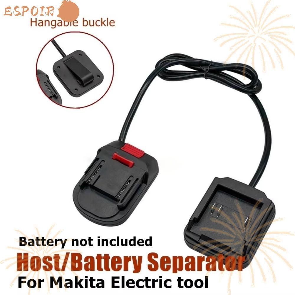 ESPOIR1 อะแดปเตอร์แบตเตอรี่, สายเคเบิลขยายขยายสาย 18V ขั้วต่อแบตเตอรี่, Splitter กําลังสูงลดแบตเตอรี่ Converter สําหรับ Makita 18V แบตเตอรี่สําหรับ BL1830 BL1840 BL1850