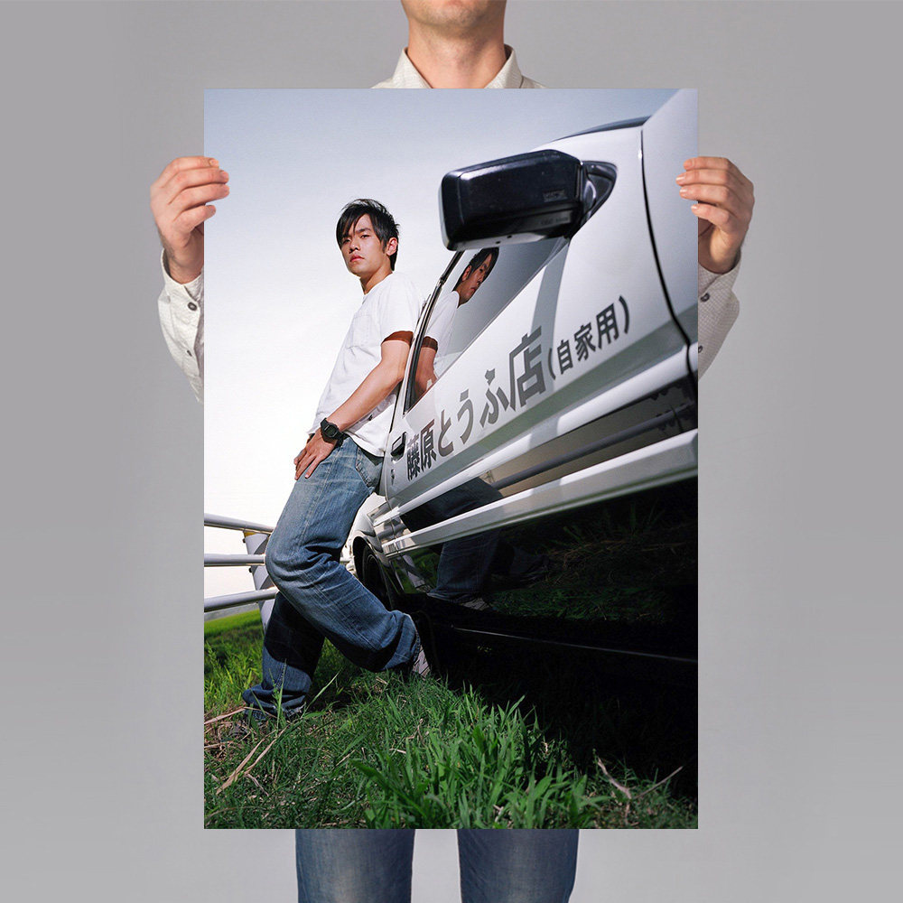 Initial D โปสเตอร์ Jay Chou ผนังภาพวาด Edison Chen AE86 Racing University หอพักสติ๊กเกอร์ติดผนัง F1 