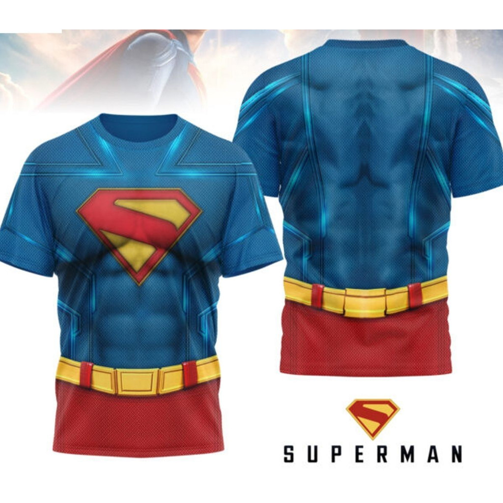 Superman 3D T-Shirt เสื้อยืดสำหรับทั้งผู้ชายและผู้หญิง