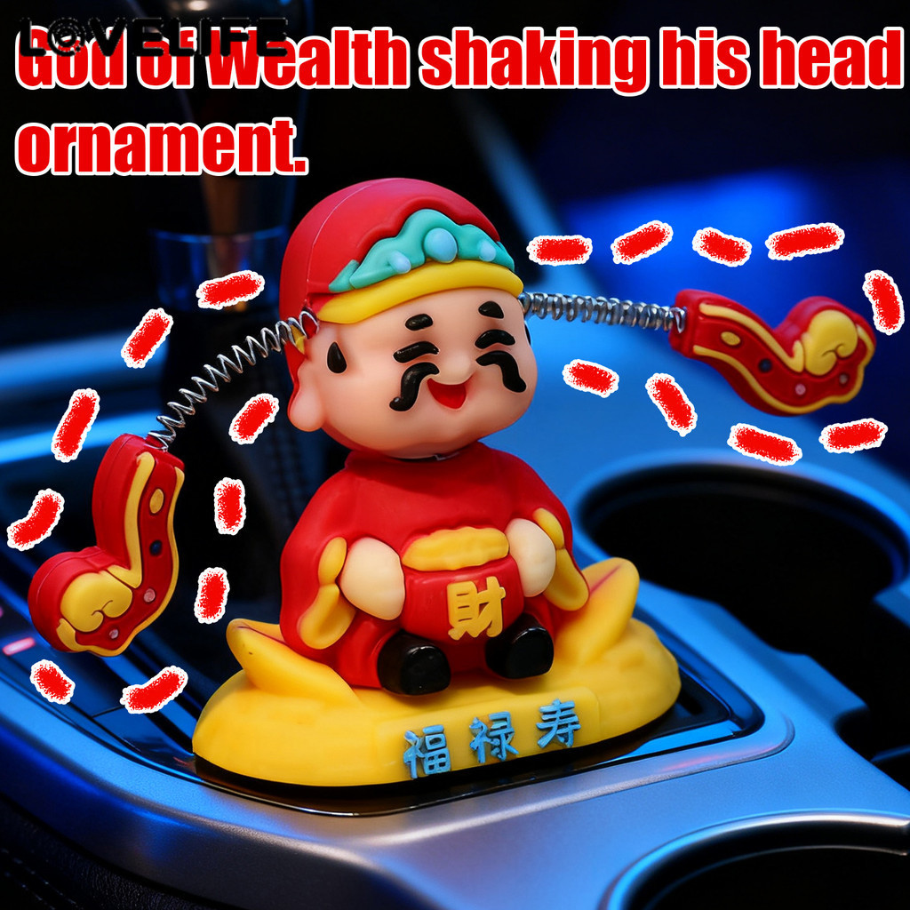 [อัตโนมัติ & 3ค]1/3/5ชิ้นจีนเทพเจ้าแห่งความมั่งคั่งเครื่องประดับรถยนต์,แดชบอร์ดอัตโนมัติหัวกรวดเขย่าหัวตุ๊กตา,ตกแต่งเดสก์ทอปสํานักงาน,ไม่ต