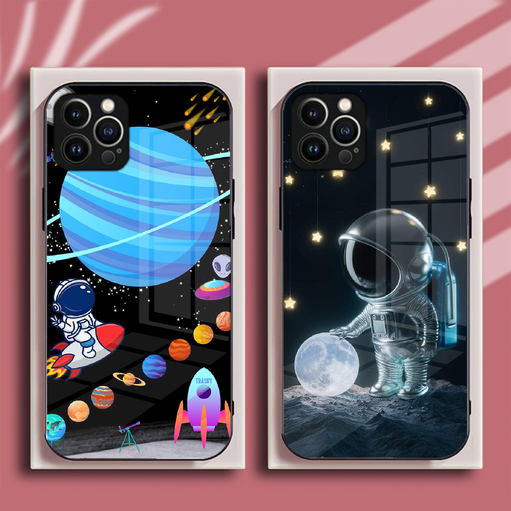 นักบินอวกาศ Starry sky Universe การ์ตูนสําหรับ Huawei Nova 2i 3e 4 7 9 10 11 12 13 14 15Ultra Y6 7 8