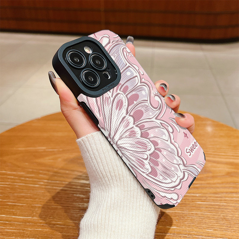 หนังสีชมพูผีเสื้อปลอกสําหรับOPPO A78 A96 A92 A9 A76 A53 A52 A31 A5 A3 Pro A15 A15s A12e Reno 15 14 1