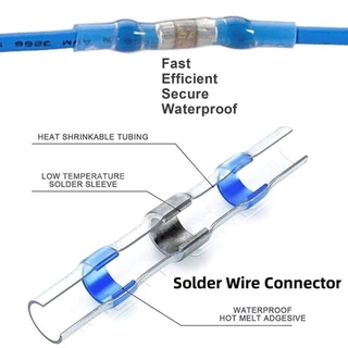 HSC ท่อหดตะกั่วกันน้ำ เชื่อมสายไฟ ท่อหด 50/100/120/150/250/400 ชิ้น Soldering Heat Shrink Terminal Waterproof