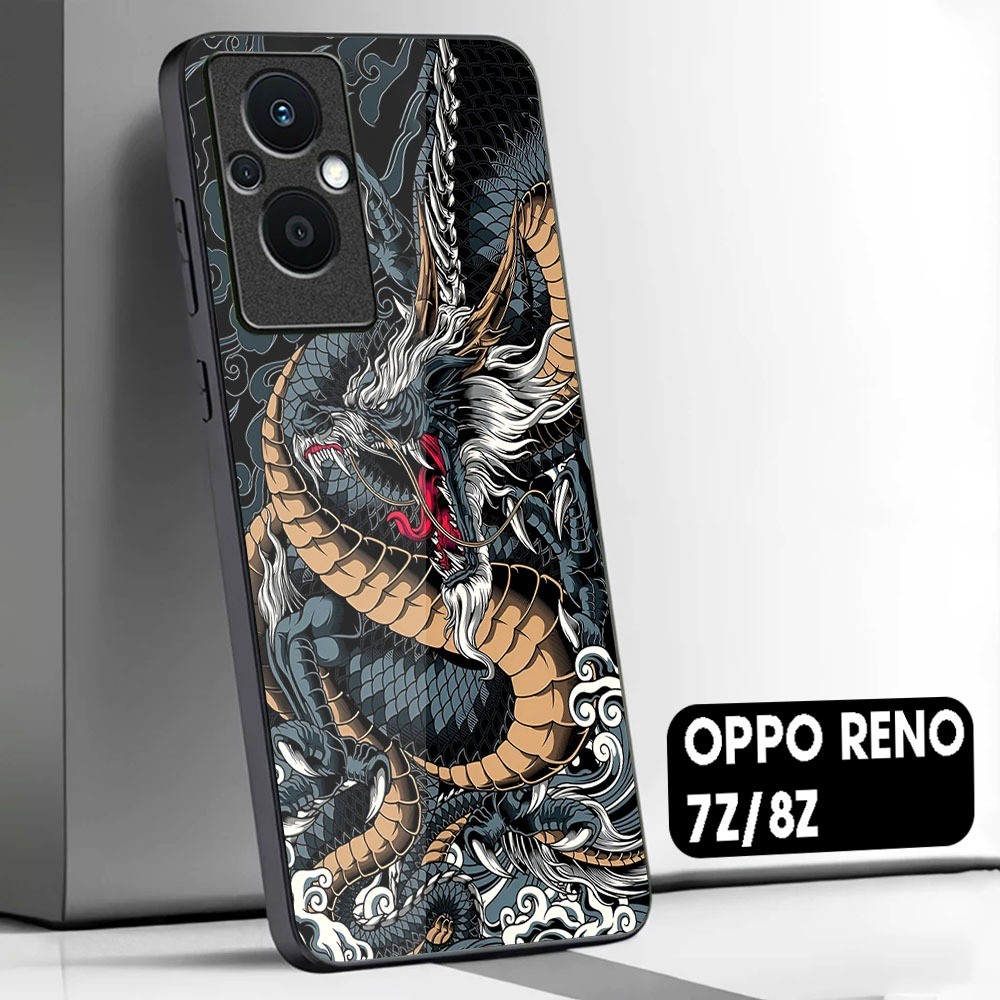 OPPO RENO 7z 8z 5G SOFTCASE | เคสเคลือบเงา Oppo reno 7 8 z 5G | DRGN M08 Casing | เคสพรีเมี่ยมสุดเท่