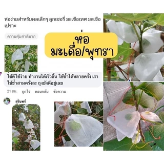 100 ใบ🔥ถุงห่อผลไม้ ถุงห่อมะม่วง ใช้ห่อกันแมลง เพลี้ย แสงแดดไม่ต้องห่อกระดาษทับ ใช้ซ้ำได้ ไม่มีไอน้ำเกาะในถุง ถุงห่อฝรั่ง