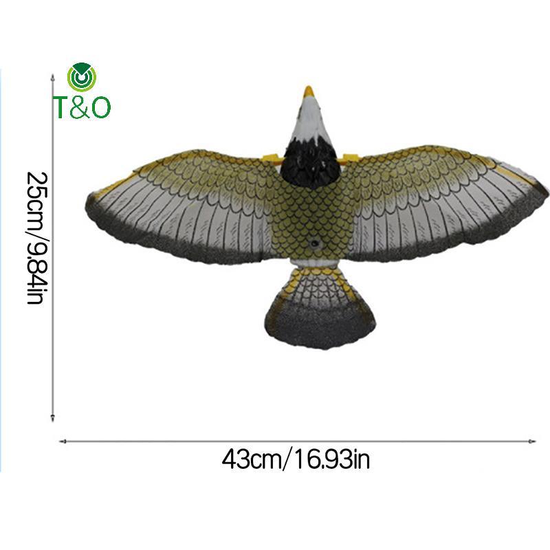 T&O Luminous Bird Repellent แขวน Eagle พร้อมเพลง Flying Bird Scarer Flying Bird