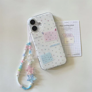 ใช้ได้กับ เคสไอโฟน 16 13 15 สำหรับ IPhone 11 16 15 13 12 14 Pro Max XR XS X Max 16 15 7 8 Plus โซ่ดาวน้อยแวววาว เคส IMD