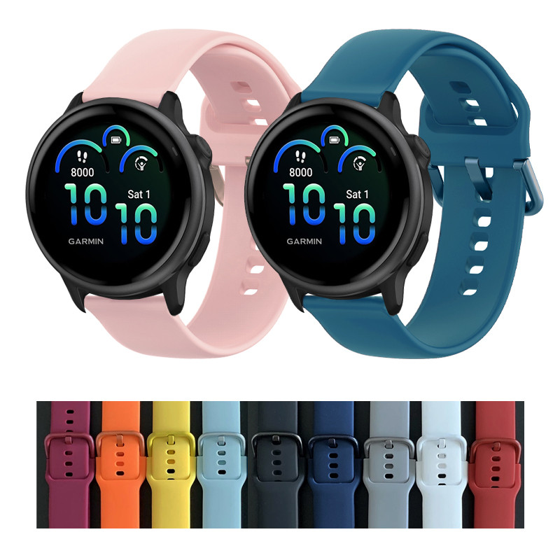 12 สีให้เลือกสายนาฬิกาซิลิโคนแฟชั่นสําหรับ Garmin Vivoactive 6 5 3 Venu 4 3 2 45 มม.SQ2 Vivomove สไตล์ Luxe