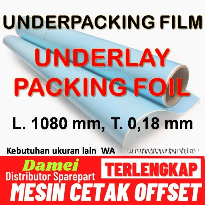 MESIN Heidelberg Underlay Packing Film Offset Printing Machine Underpacking Foil