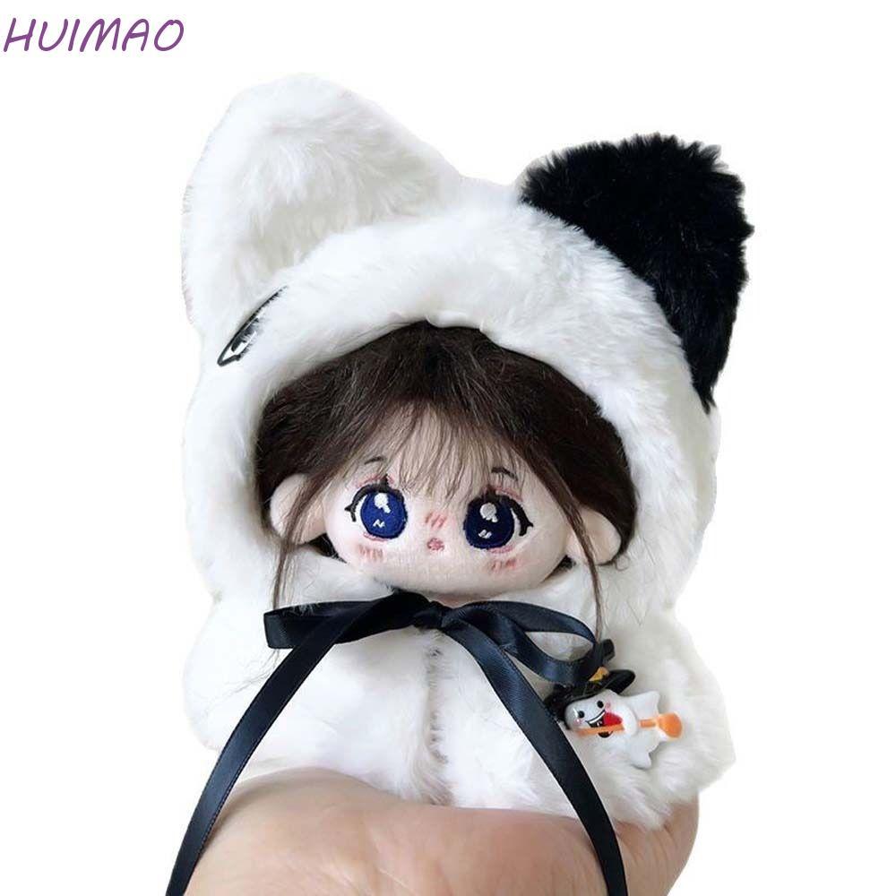 HUIMAO ผ้าฝ้ายตุ๊กตาเสื้อผ้า,สีดําสีขาว Hallowmas Theme 10 ซม.ตุ๊กตาเสื้อผ้า,ตุ๊กตาอุปกรณ์เสริมเสื้อผ้าชุด Kawaii ตุ๊กตาตุ๊กตาเสื้อคลุม DIY ของเล่น