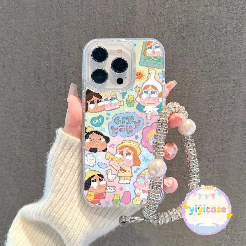 🦋YIYI🦋เคสไอโฟน เคสใสกากเพชร สำหรับ iPhone17 11 16 pro max 13 12 14 15 promax 7 plus เคสใสกันกระแทก วิจิตร Flash CryBaby