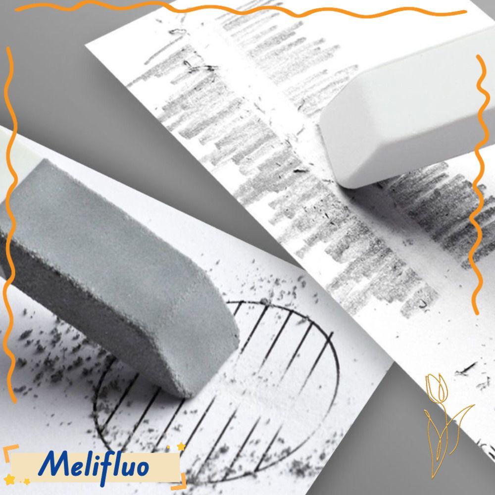 MELIFLUO 1PCS Frosted Eraser, นักเรียน Matte Sand Eraser, Multi-functional Traceless Dual-use ปากกาล