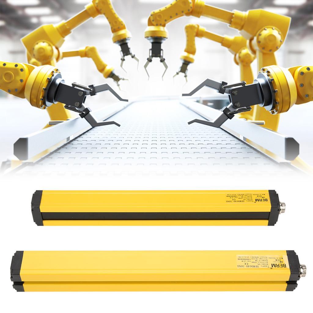 Iuxishop ม่านแสงความปลอดภัยตะแกรงอุปกรณ์รักษาความปลอดภัย 24VDC BEM0640-30NB NPN-NC Beams 6 แกนออปติค