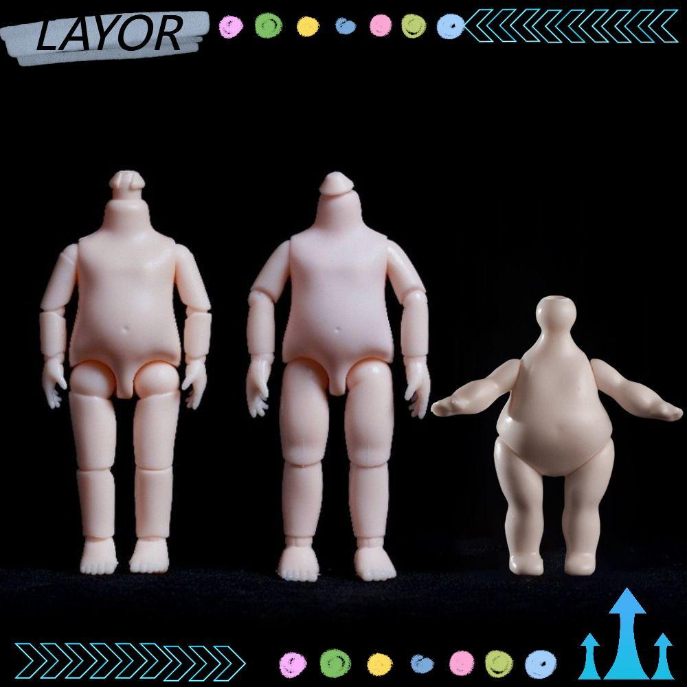 LAYOR 1/12 ตุ๊กตา Body, คอสามารถ Twisted 12 ซม.ความสูง 1/12 Action Figure Body, ตุ๊กตาผิวขาว 6 นิ้ว Jointed ตุ๊กตาสําหรับเด็กของขวัญวันเกิด