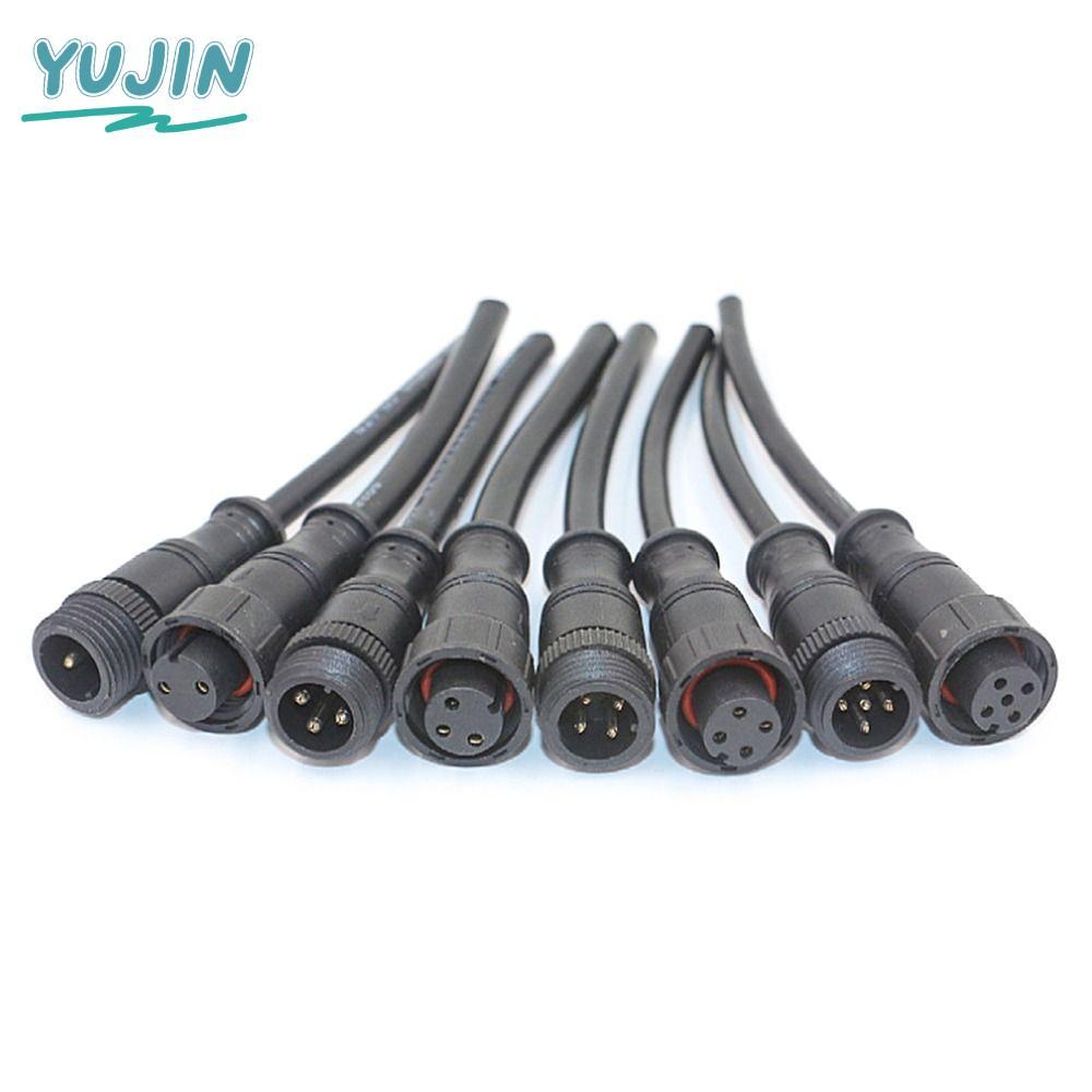 YUJIN 2 ชุด 2Pin3Pin4Pin สาย 2Pin 3Pin 4Pin สีดําจอแสดงผล Pin 4 รูปแบบสายเชื่อมต่อกันน้ํา