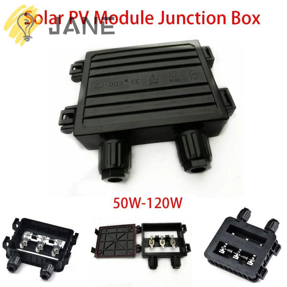 JANE 1 ชิ้น PV โมดูลกล่อง, 50 W-120 W 6A ไฟฟ้าเครื่องมือทดสอบกล่อง,สีดําสําหรับ 6.5A แผง IP65 กันน้ํ