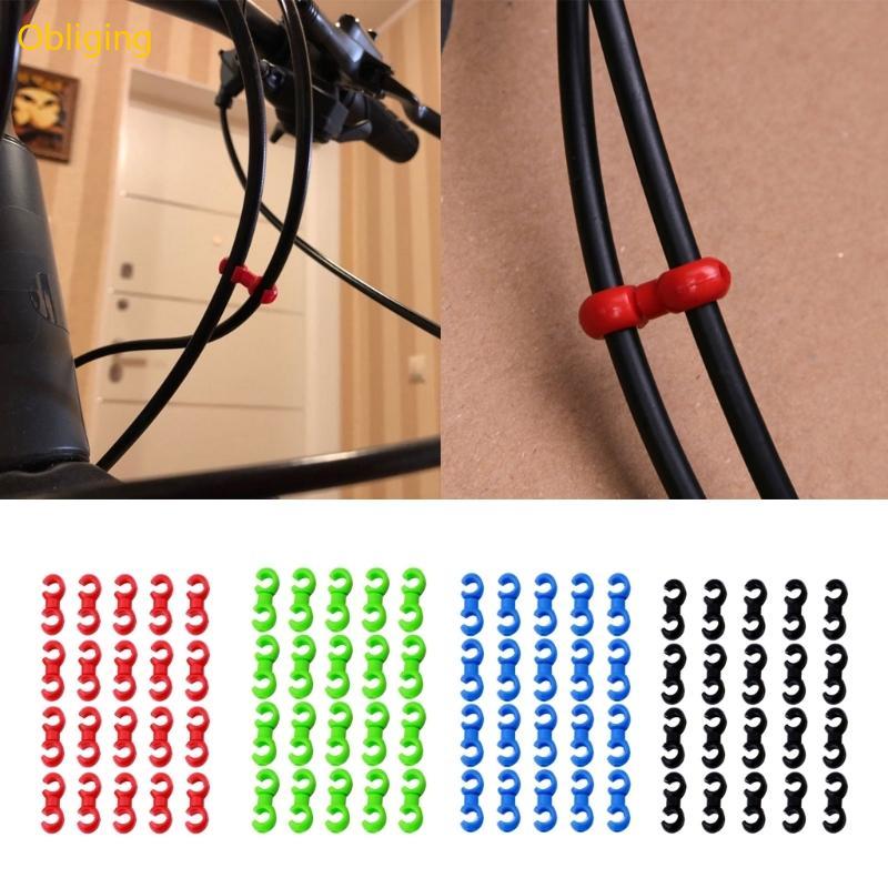 Obliging 20 ชิ้น S-Hook Clips สำหรับสายเบรคและแผนที่จักรยาน