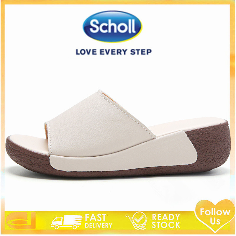 รองเท้าส้นแบนสตรี Scholl แบบ Boat Shoes ทำจากหนัง ไซส์ 40-41 ราคา ถูกที่สุด ดีลบีเคเค