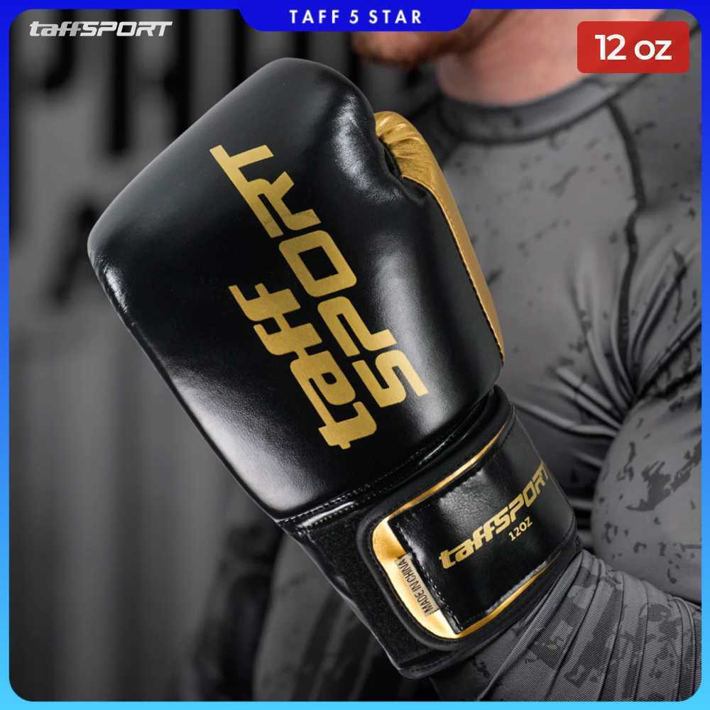 TaffiSPORT MMA UFC นวมชกมวยไทยหนัง - 12OZ