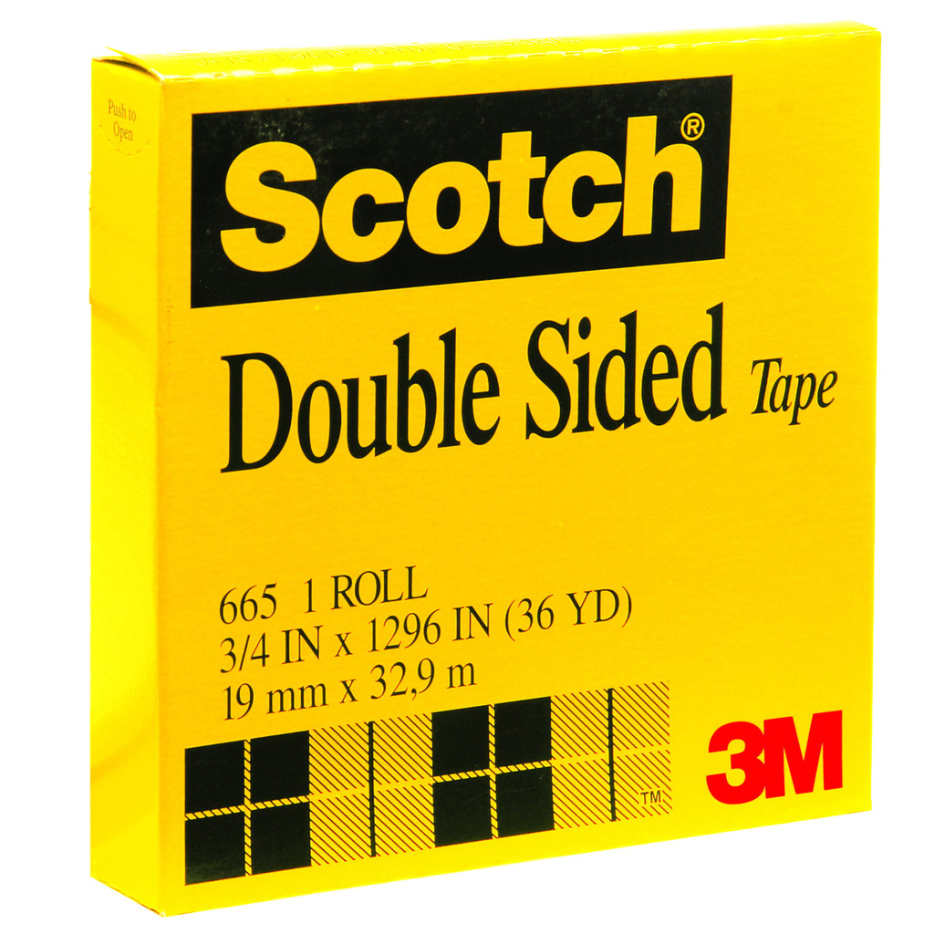 SCOTCH เทปกาว 2 หน้า รุ่น 665 ขนาด 3/4 x 36 หลา แกน 3 นิ้ว