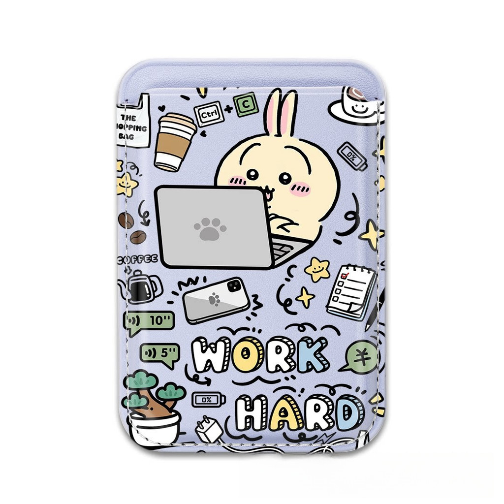 ที่ใส่การ์ด Kii Kawa Magsafe ที่ทํางานน่ารัก ที่ใส่บัตรแม่เหล็ก PU