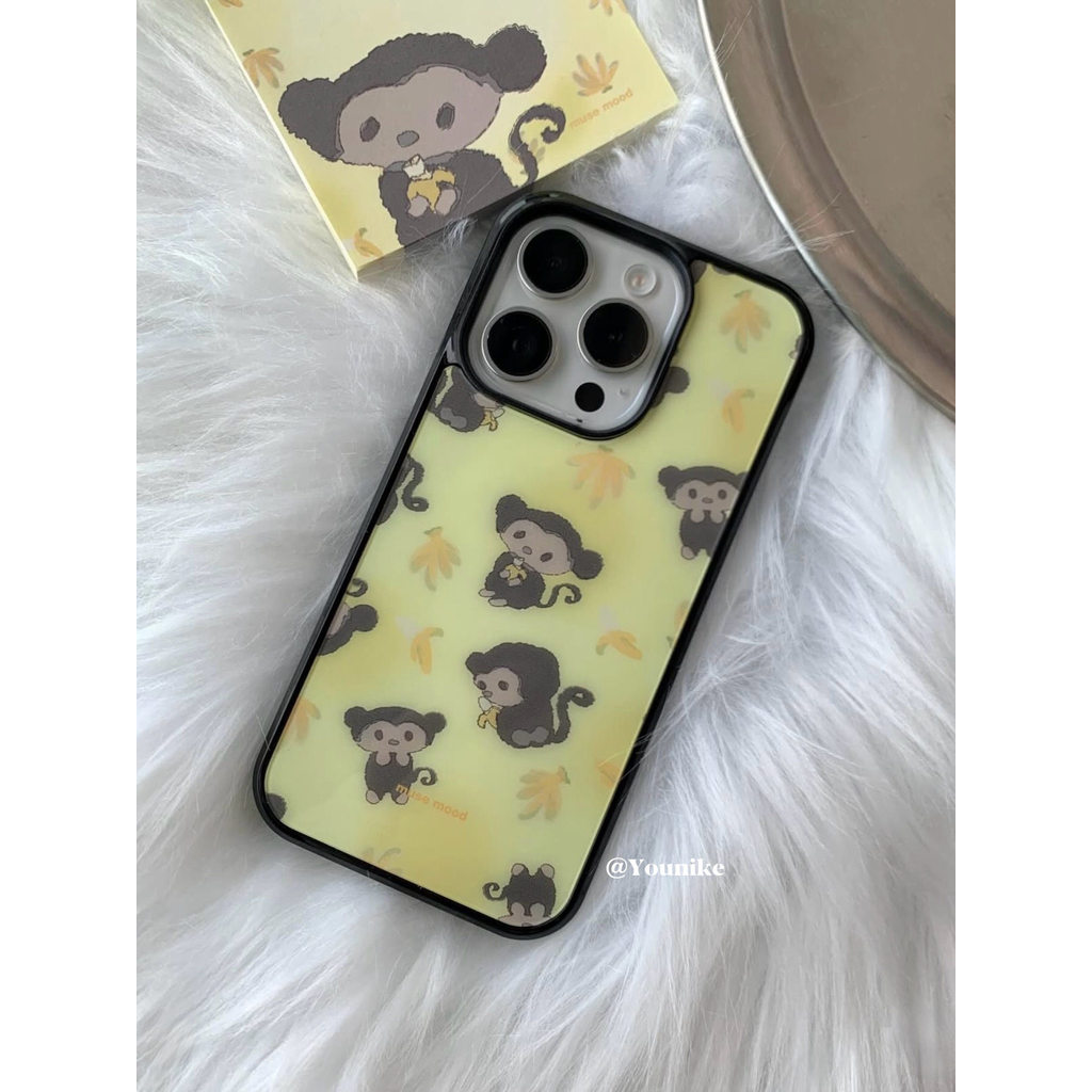 สไตล์เกาหลี ins น่ารัก Healing Series กล้วยลิงเหมาะสําหรับ iphone17pro/17promax เคสป้องกัน Apple 16 เคสโทรศัพท์ 16promax เคสป้องกัน 15 กันกระแทก 13/14 กรณี 11/12/12promax