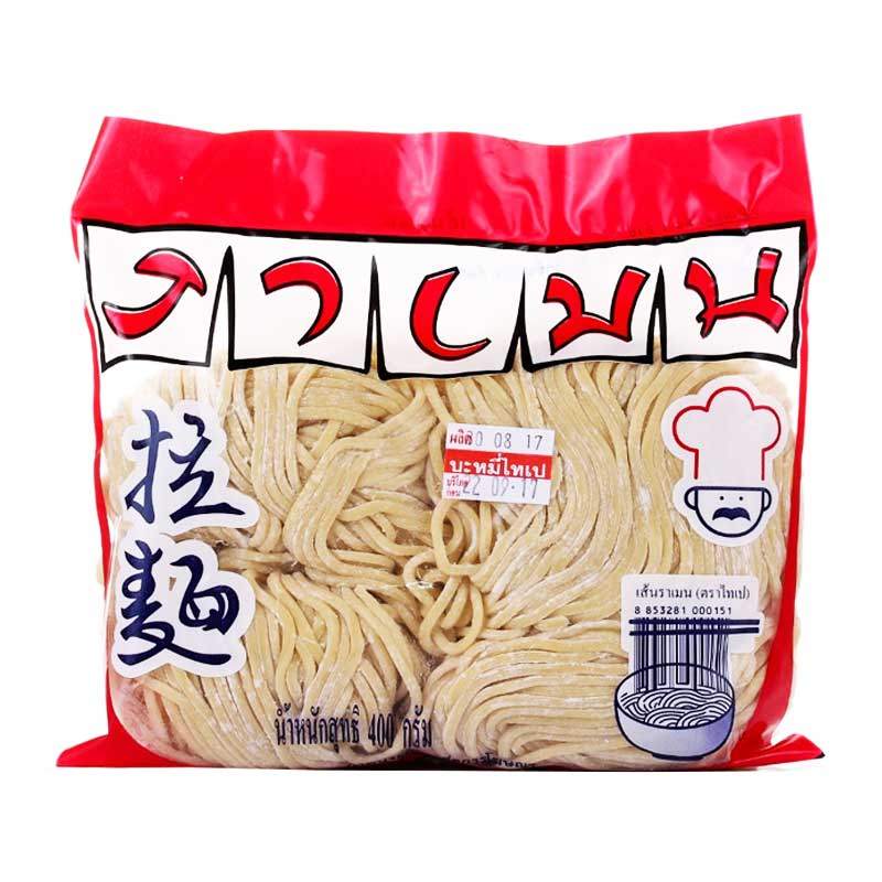 TAIPEI Ramen Noodle ไทเป เส้นราเมน 400 กรัม เส้นญี่ปุ่น สำหรับราเมน/ผัดหมี่