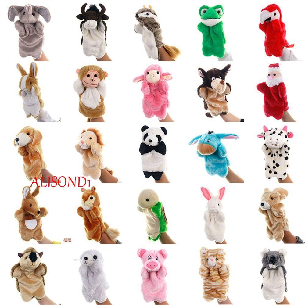 ALISOND1 สัตว์หุ่นมือ Early Education เด็กของขวัญตุ๊กตาสัตว์ตุ๊กตาแมวกระต่าย Koala เด็กหุ่น