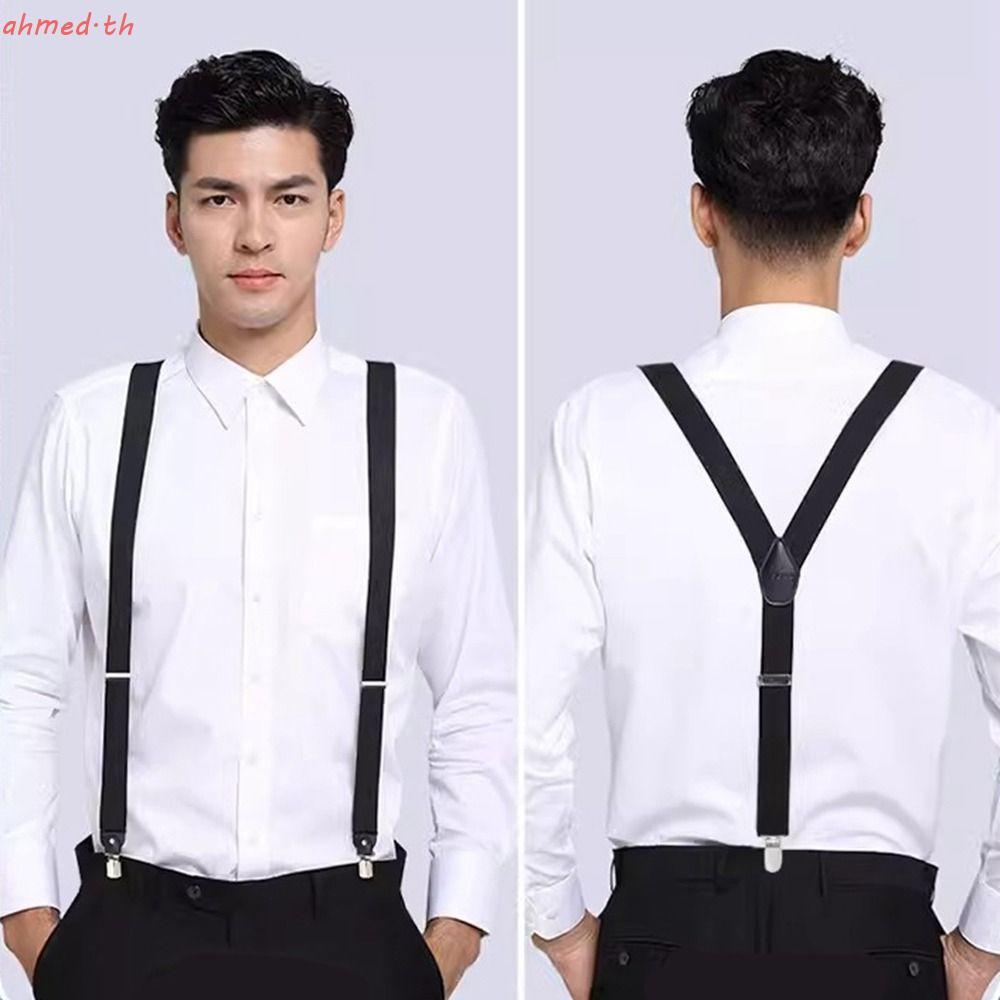 สายรัดกางเกงยืดable พร้อมคลิปปรับขนาด สำหรับผู้ชาย ทำให้ใส่ง่ายและสวมใส่สบาย