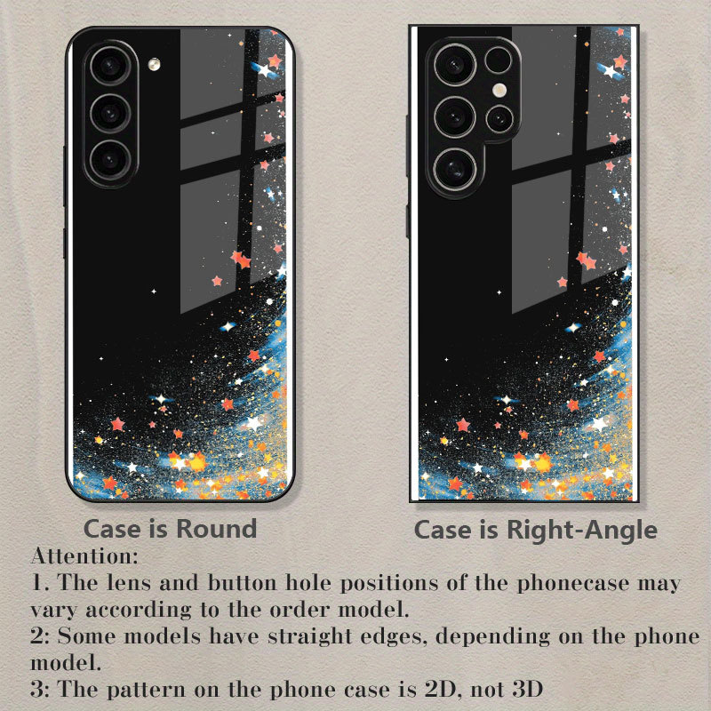 欧美复古时尚Glass case สําหรับ Samsung Galaxy s26 s25 s24 s23 s22 s21 s20 a56 a55 a54 a53 a52 a36 a35 a34 